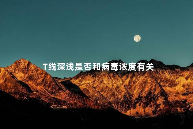 T线深浅是否和病毒浓度有关