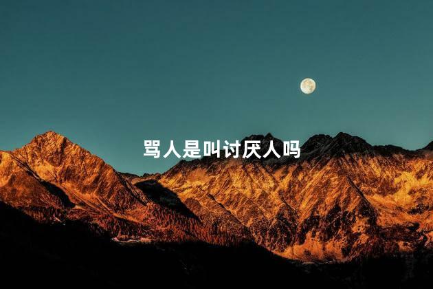 骂人是叫讨厌人吗